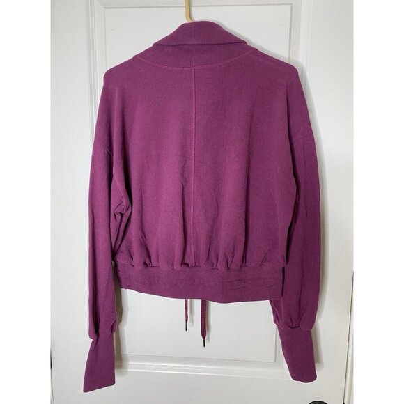 NWT Sweaty Betty Melody Luxe Fleece Pullover Pink Sweatshirt Sz Small Turtleneck - Picture 3 of 13